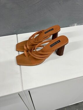 SENSO Cognac Multi-Strap Block Heel Sandals